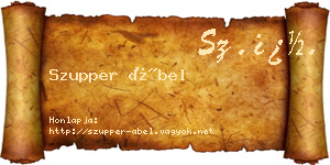Szupper Ábel névjegykártya